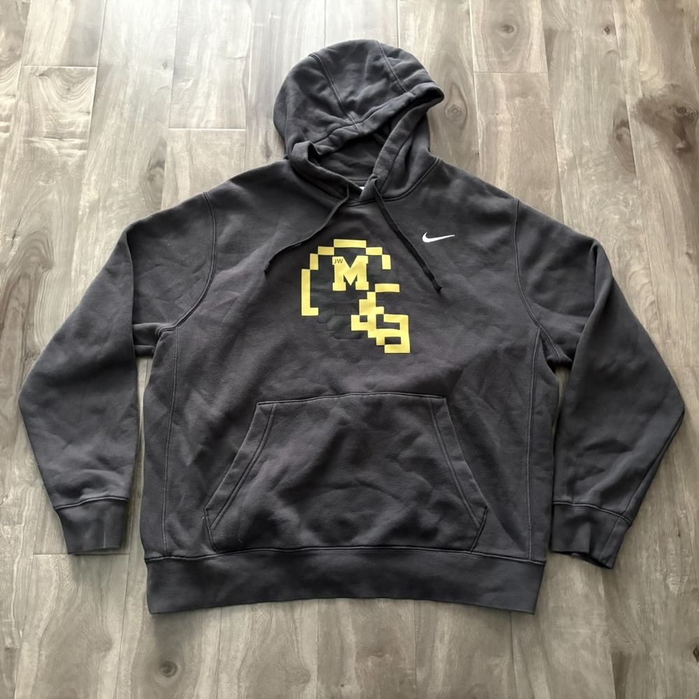 NIKE‎ Eastern Washington University EWU Eagles Pixel E-W Logo Hoodie Black Men's